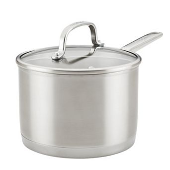 KitchenAid 3-Ply Base Stainless Steel 3-qt Saucepan with Lid