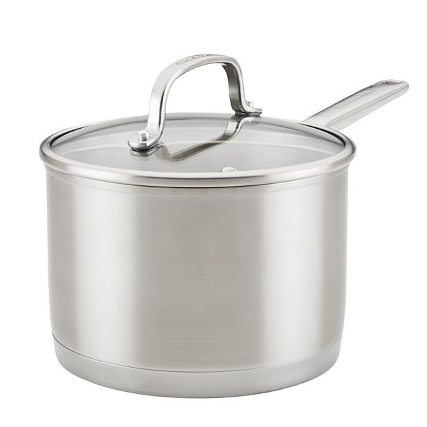 American Kitchen Cookware - 3 Qt. Covered Saucepan / Stainless Steel