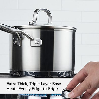KitchenAid 3-Ply Base Stainless Steel 3-qt. Saucepan with Lid