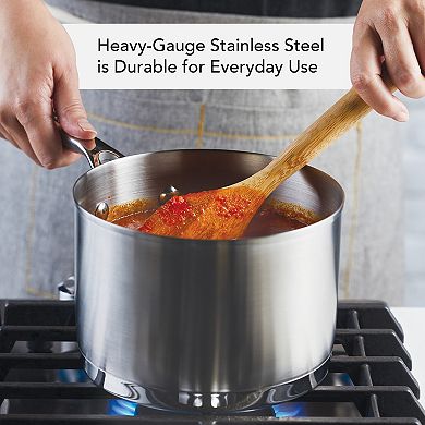 KitchenAid 3-Ply Base Stainless Steel 3-qt. Saucepan with Lid