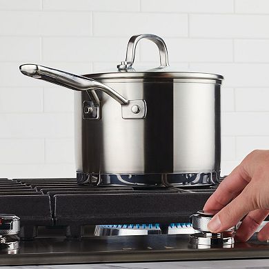 KitchenAid 3-Ply Base Stainless Steel 3-qt. Saucepan with Lid