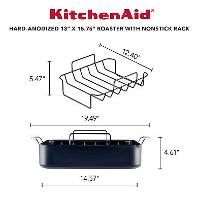 KitchenAid Hard-Anodized Roaster with Removable Nonstick Rack