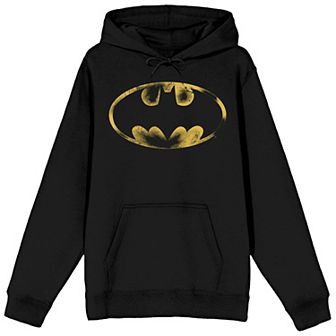 Men's Batman Core Distressed Gold Hoodie