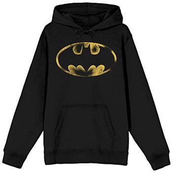 Men's Batman Core Distressed Gold Hoodie