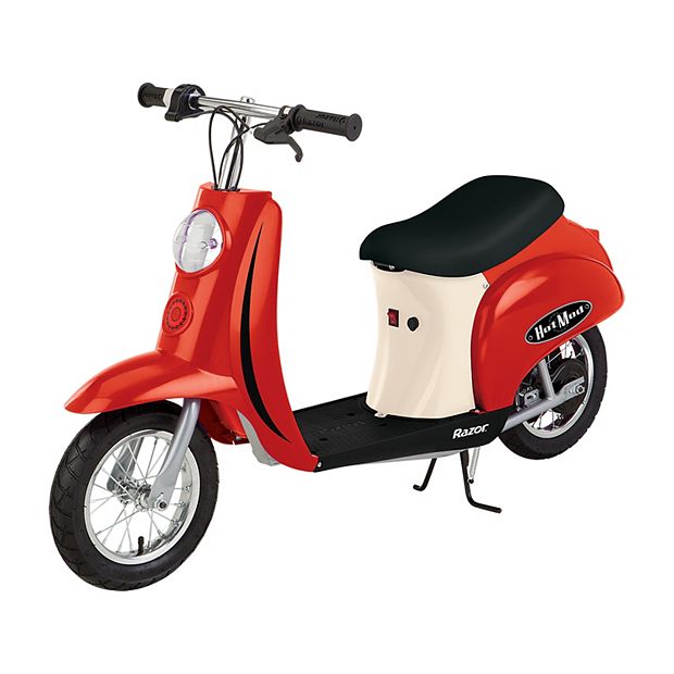 Razor Pocket Mod Miniature Euro 24V Electric Kids Ride On Retro Scooter Red