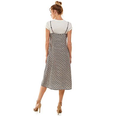 Juniors' As U Wish Tie-Front Midi Dress & Tee Set