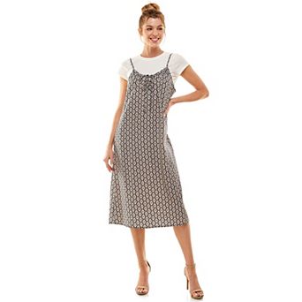 Juniors' As U Wish Tie-Front Midi Dress & Tee Set