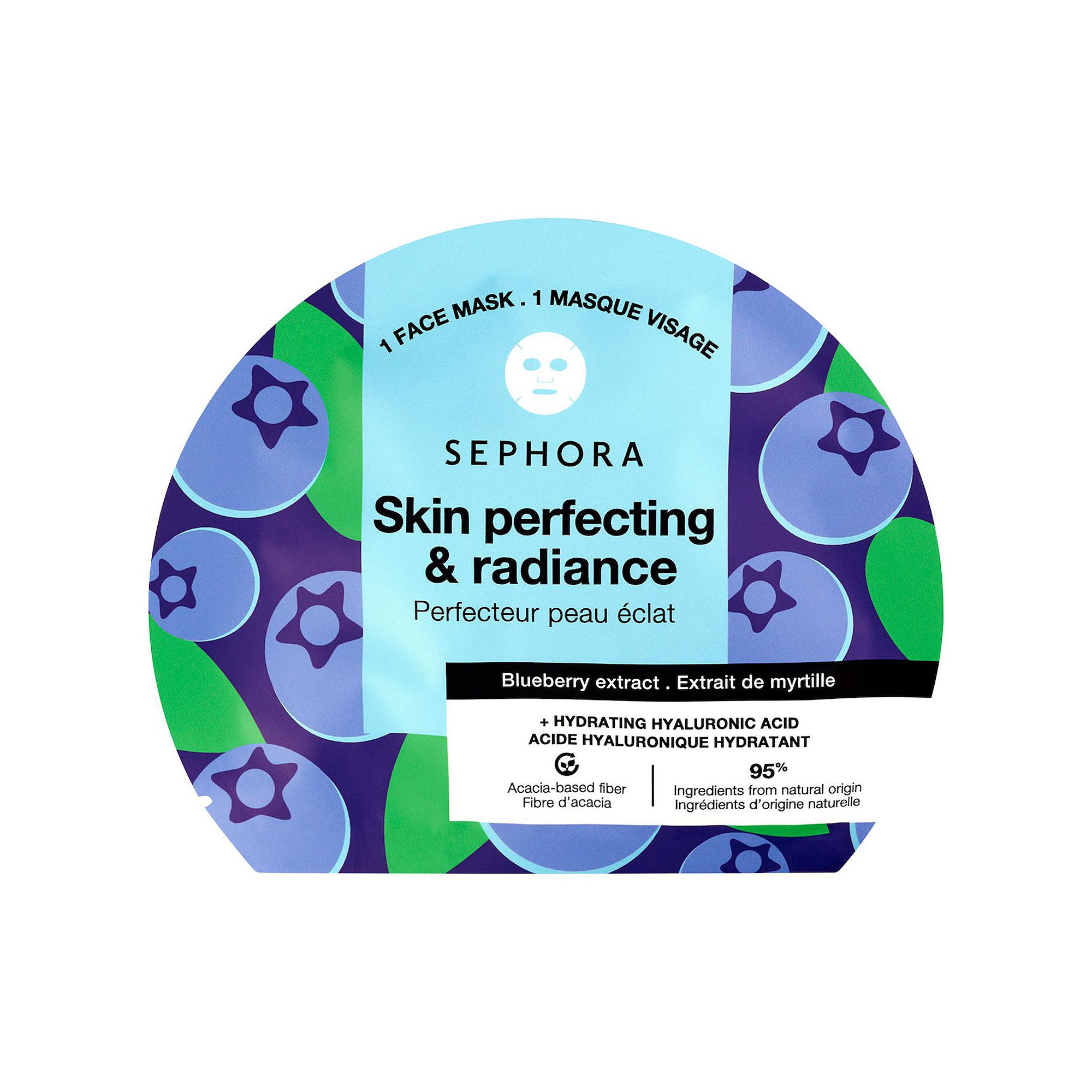 SEPHORA COLLECTION Hydrating Hyaluronic Acid Face Masks, Blueberry