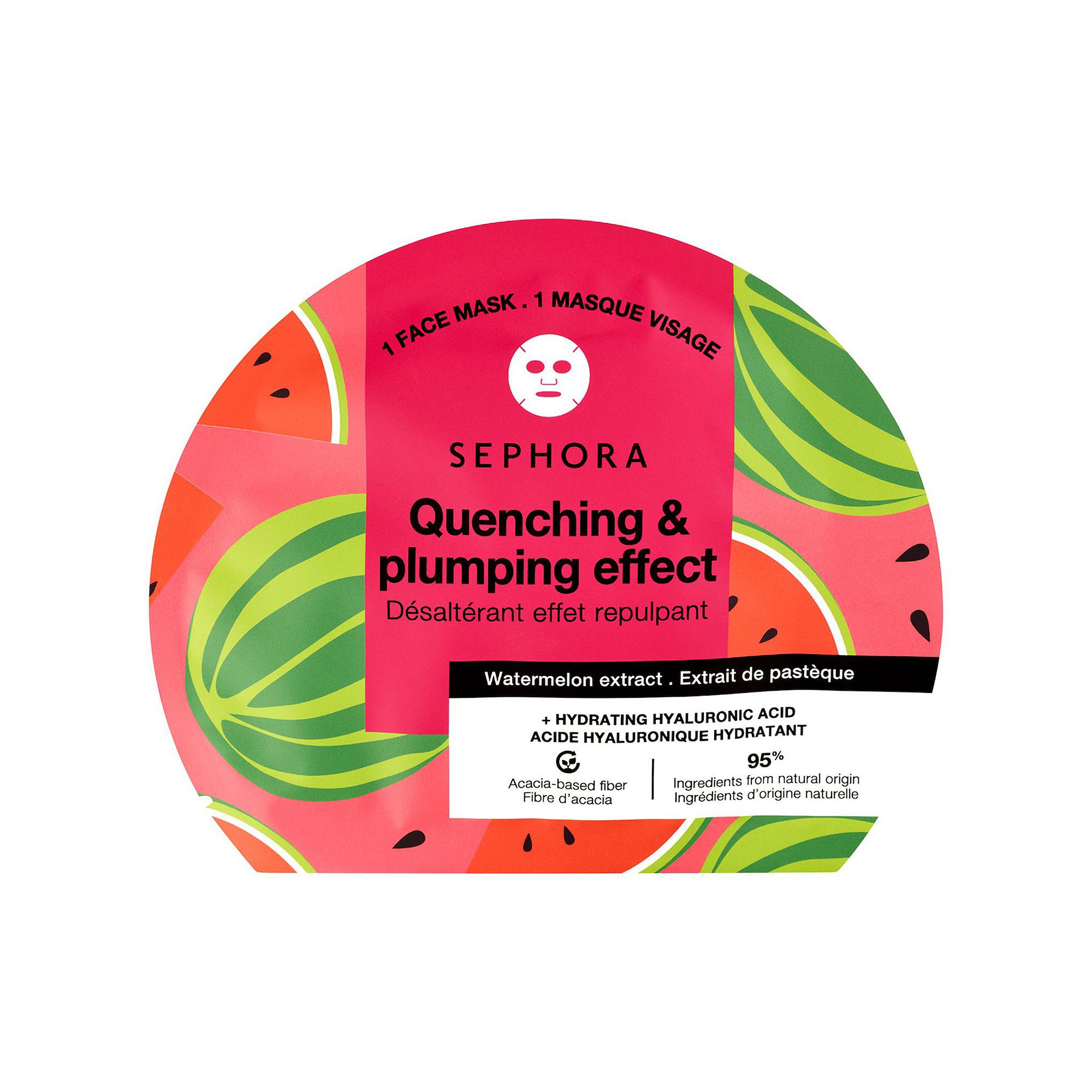 SEPHORA COLLECTION Hydrating Hyaluronic Acid Face Masks, Watermelon