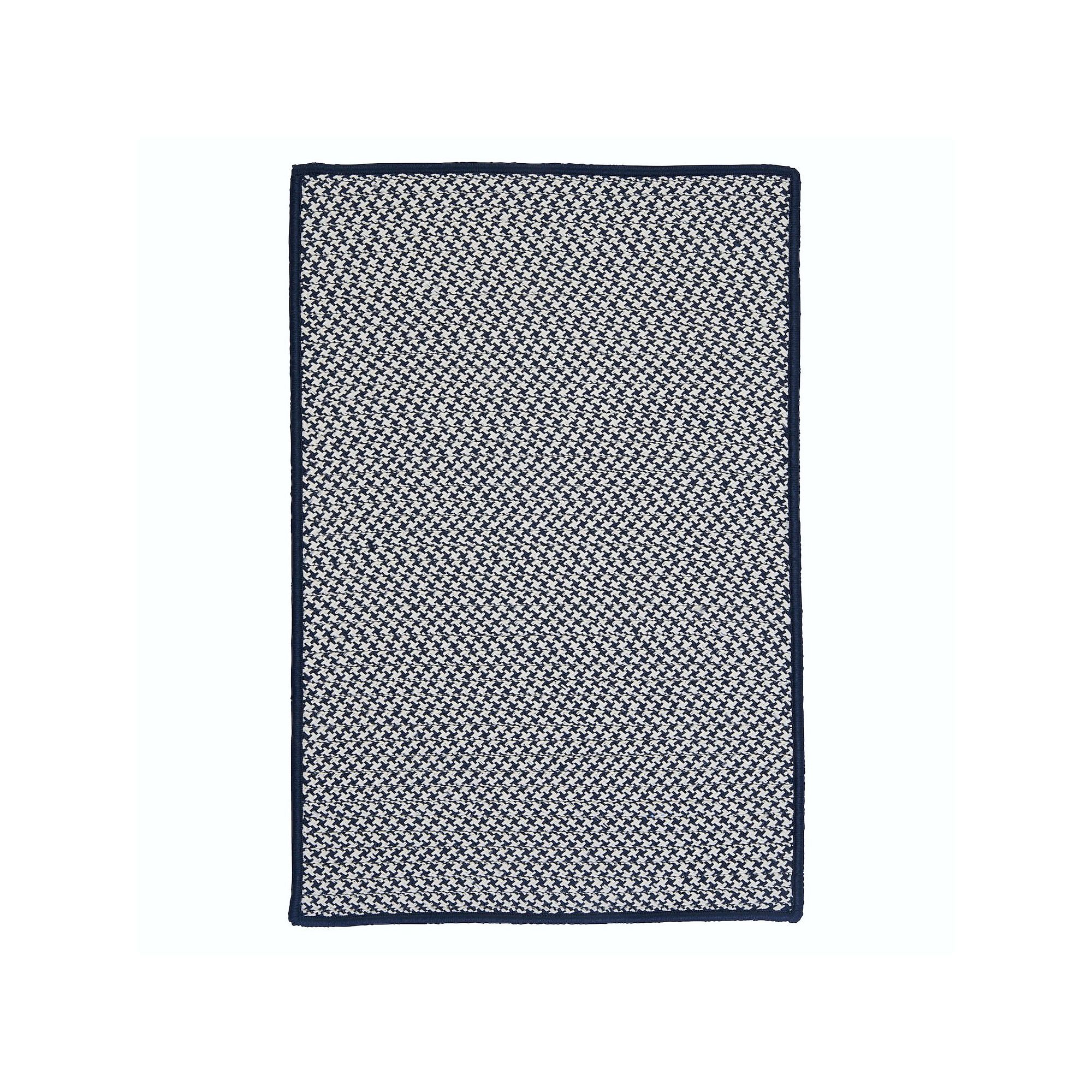 Colonial Mills Houndstooth Braided Doormat, Blue