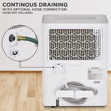 Ivation 50 Pint Energy Star Dehumidifier with Continuous Drain Hose Connector