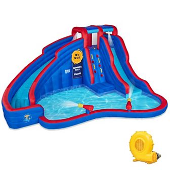 Sunny & Fun Inflatable Water Slide & Blow up Pool, Kids Water Park for Backyard