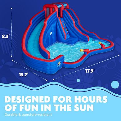 Sunny & Fun Inflatable Water Slide & Blow up Pool, Kids Water Park for Backyard