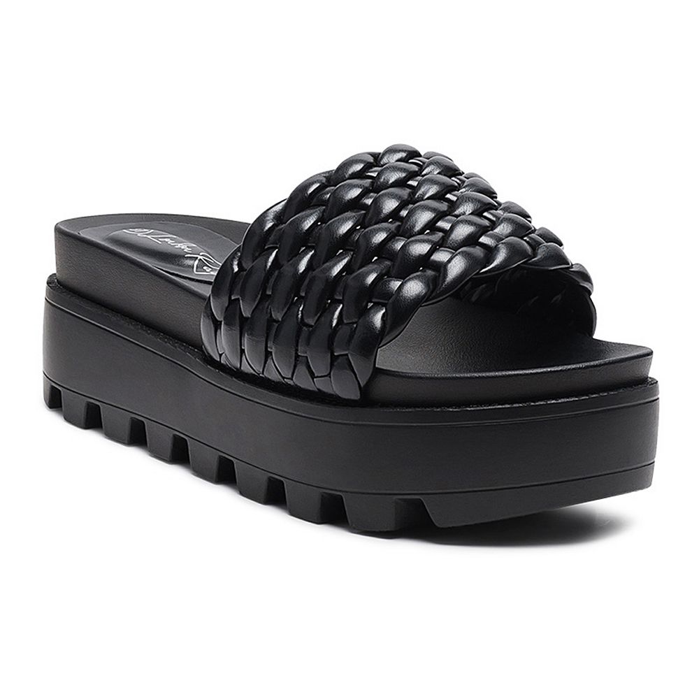 London Rag Sundae Women's Woven Platform Slide Sandals