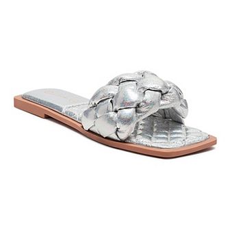 London Rag Marcue Women's Woven Slide Sandals