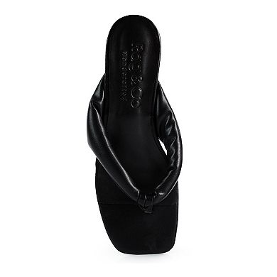 London Rag Memestar Women's Low Heel Thong Sandals