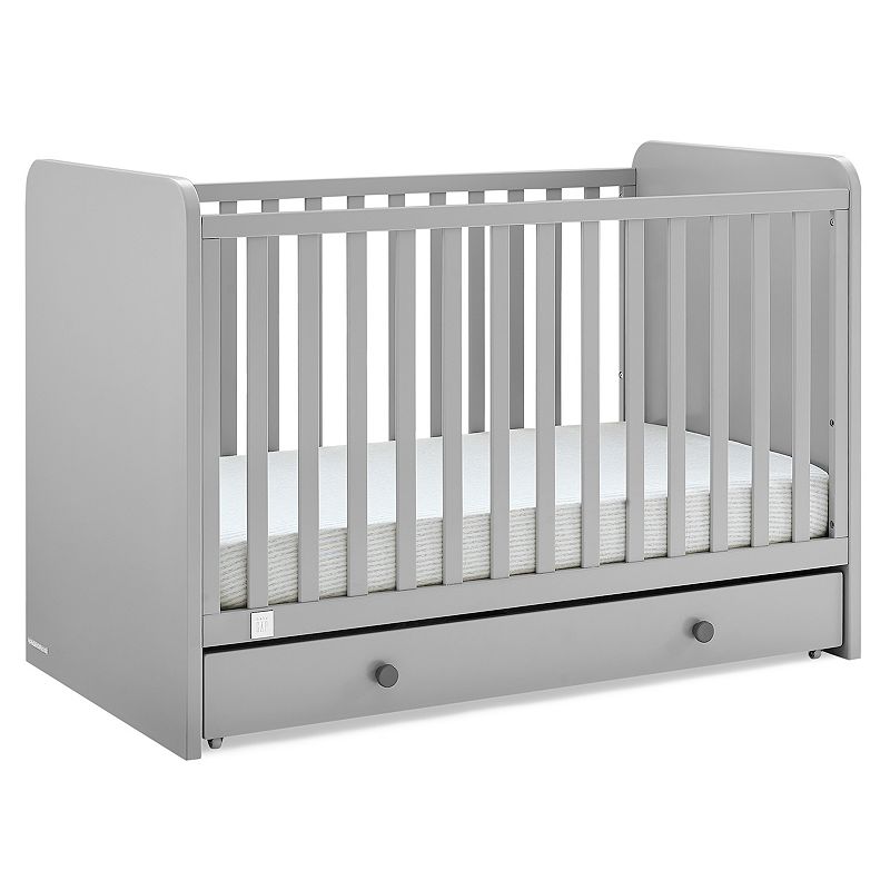 Baby Gap Graham 4-in-1 Convertible Crib with Storage Drawer, Grey