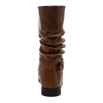 London Rag Folds Women s Slouch Ankle Boots