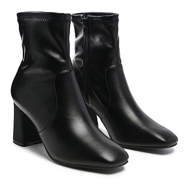London Rag Daffofil Women's Block Heel Ankle Boots