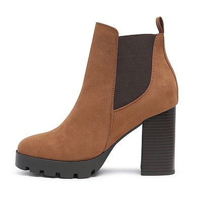 London Rag Sonia Women's Block Heel Chelsea Boots