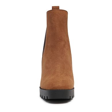 London Rag Sonia Women's Block Heel Chelsea Boots