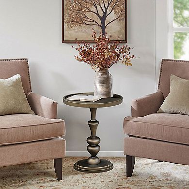 Madison Park Heidi Round Pedestal End Table