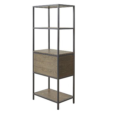 Madison Park Pagosa 3-Shelf Bookcase & Lower Storage Cabinet Set