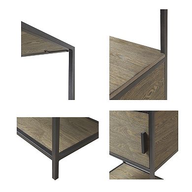Madison Park Pagosa 3-Shelf Bookcase & Lower Storage Cabinet Set