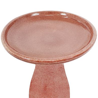 Sunnydaze Elegant Glazed Ceramic Bird Bath - 21 in
