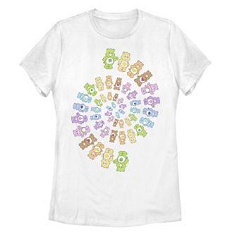 Juniors' Care Bears Rainbow Spiral Graphic Tee