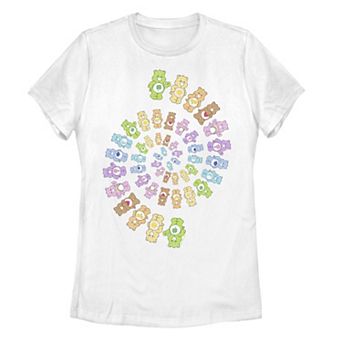 Juniors' Care Bears Rainbow Spiral Graphic Tee