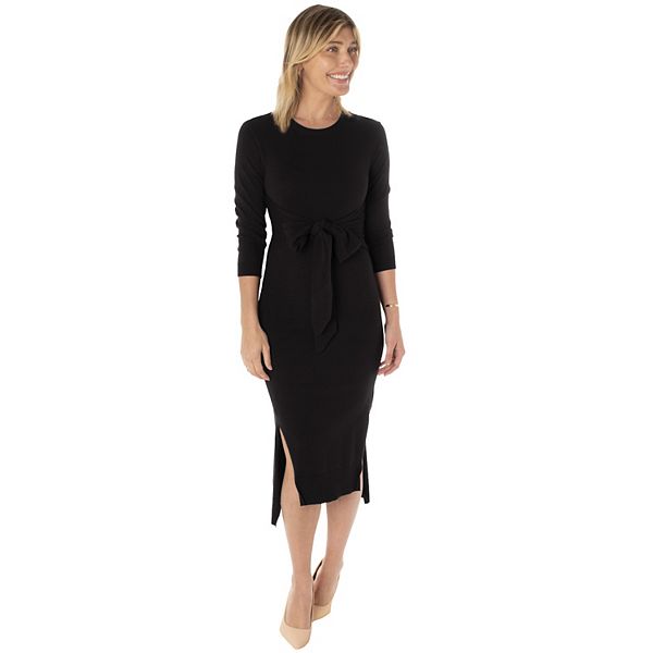 Women's Taylor Dress Vented Tie-Front Sweaterdress