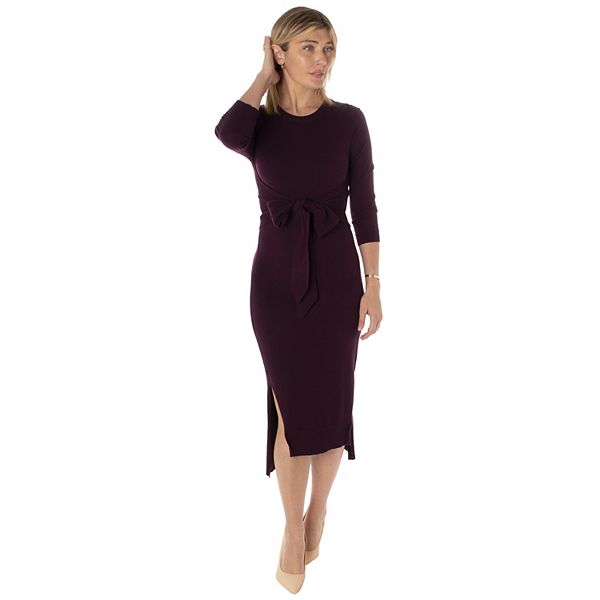 Women's Taylor Vented Tie-Front Sweaterdress