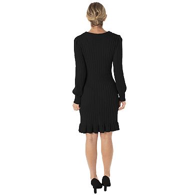 Women's Taylor Ruffled Tulip-Hem Sweaterdress