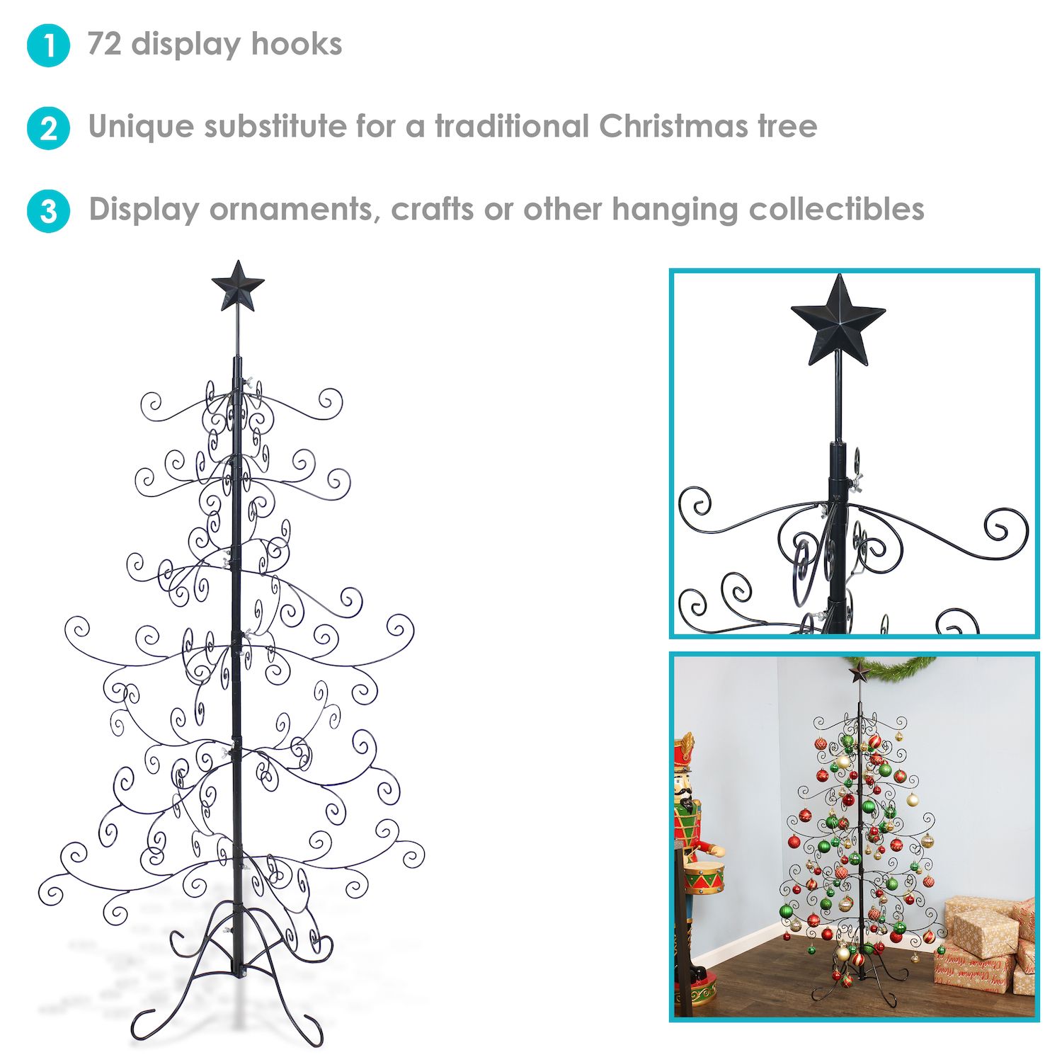 Sunnydaze Decor Noelle Ornament Tree - Thumbnail 3