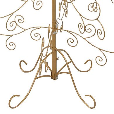 Sunnydaze Noelle Indoor Black Metal Christmas Ornament Tree - 5 ft