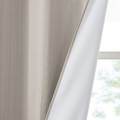 Madison Park Colm 2-Pack Basketweave Room Darkening Window Curtain Panels