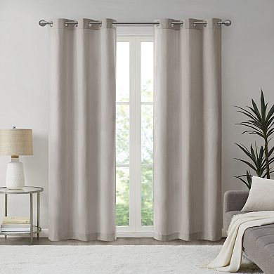 Madison Park Colm 2-Pack Basketweave Room Darkening Window Curtain Panels