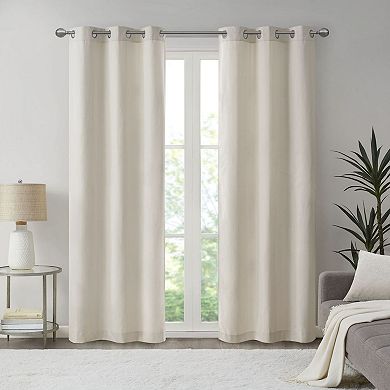 Madison Park Colm 2-Pack Basketweave Room Darkening Window Curtain Panels