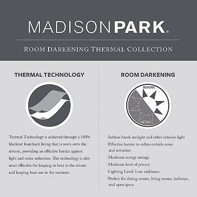 Madison Park Colm 2-Pack Basketweave Room Darkening Window Curtain Panels