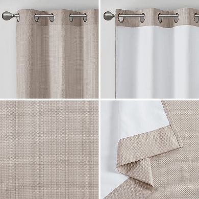 Madison Park Colm 2-Pack Basketweave Room Darkening Window Curtain Panels