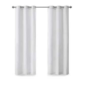 Madison Park Colm 2-Pack Basketweave Room Darkening Grommet Window Curtains