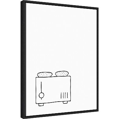 Amanti Art Simply Toaster Framed Canvas Wall Art