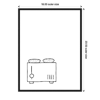 Amanti Art Simply Toaster Framed Canvas Wall Art