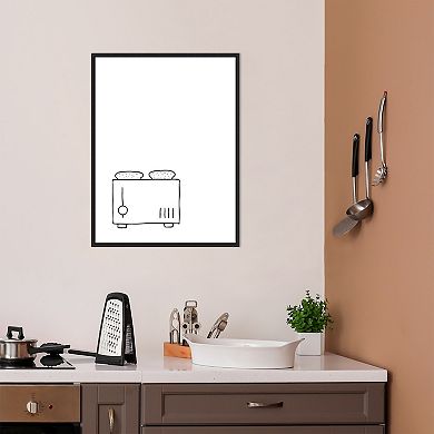 Amanti Art Simply Toaster Framed Canvas Wall Art