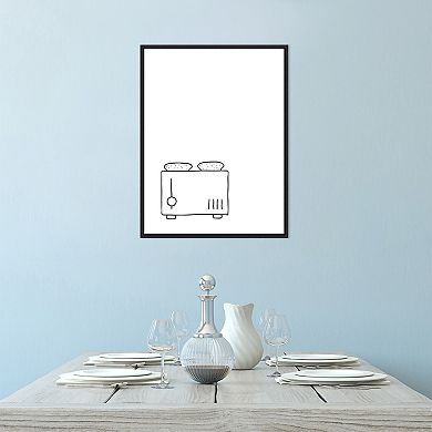 Amanti Art Simply Toaster Framed Canvas Wall Art