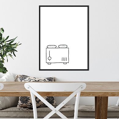 Amanti Art Simply Toaster Framed Canvas Wall Art