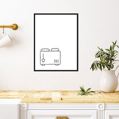 Amanti Art Simply Toaster Framed Canvas Wall Art