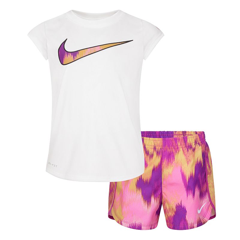 Girl 4-6x Nike Dri-FIT Graphic Tee and Sprinter Set, Girls, Size: 5, Light