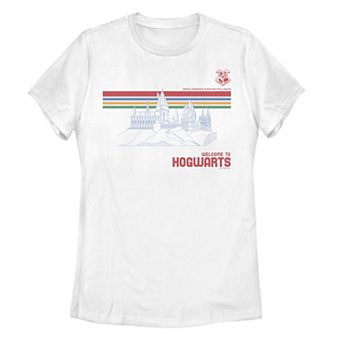 Juniors' Harry Potter: Deathly Hallows 2 "Welcome to Hogwarts" Castle Graphic Tee